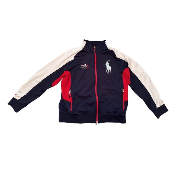 Vintage 2013 US Open RLX Ralph Lauren Jacket Women’s Size XL Blue Tennis - Picture 1 of 8